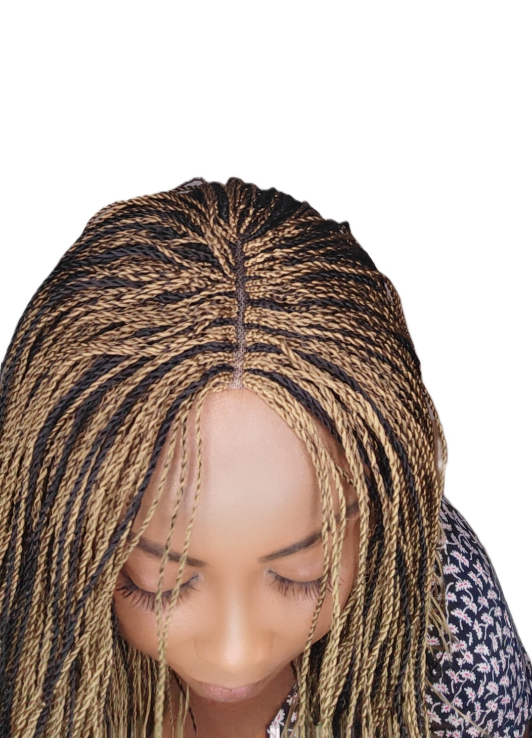 Braids Africaine avec 4x4 Closur Couleur 1P27 Tresse Libré courte