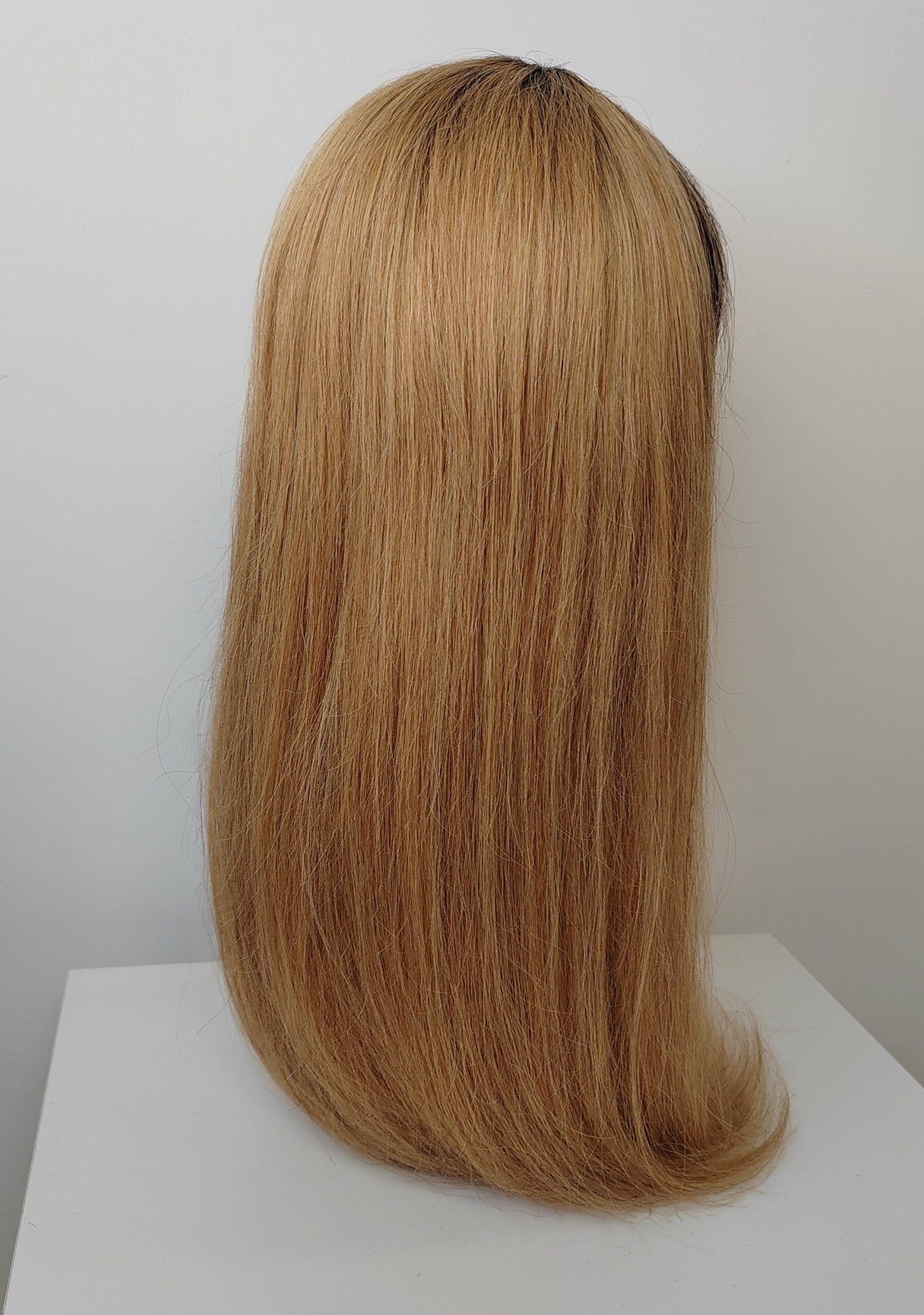 Perruque Cheveux Humains, Perruque frange, couleur 1b/27