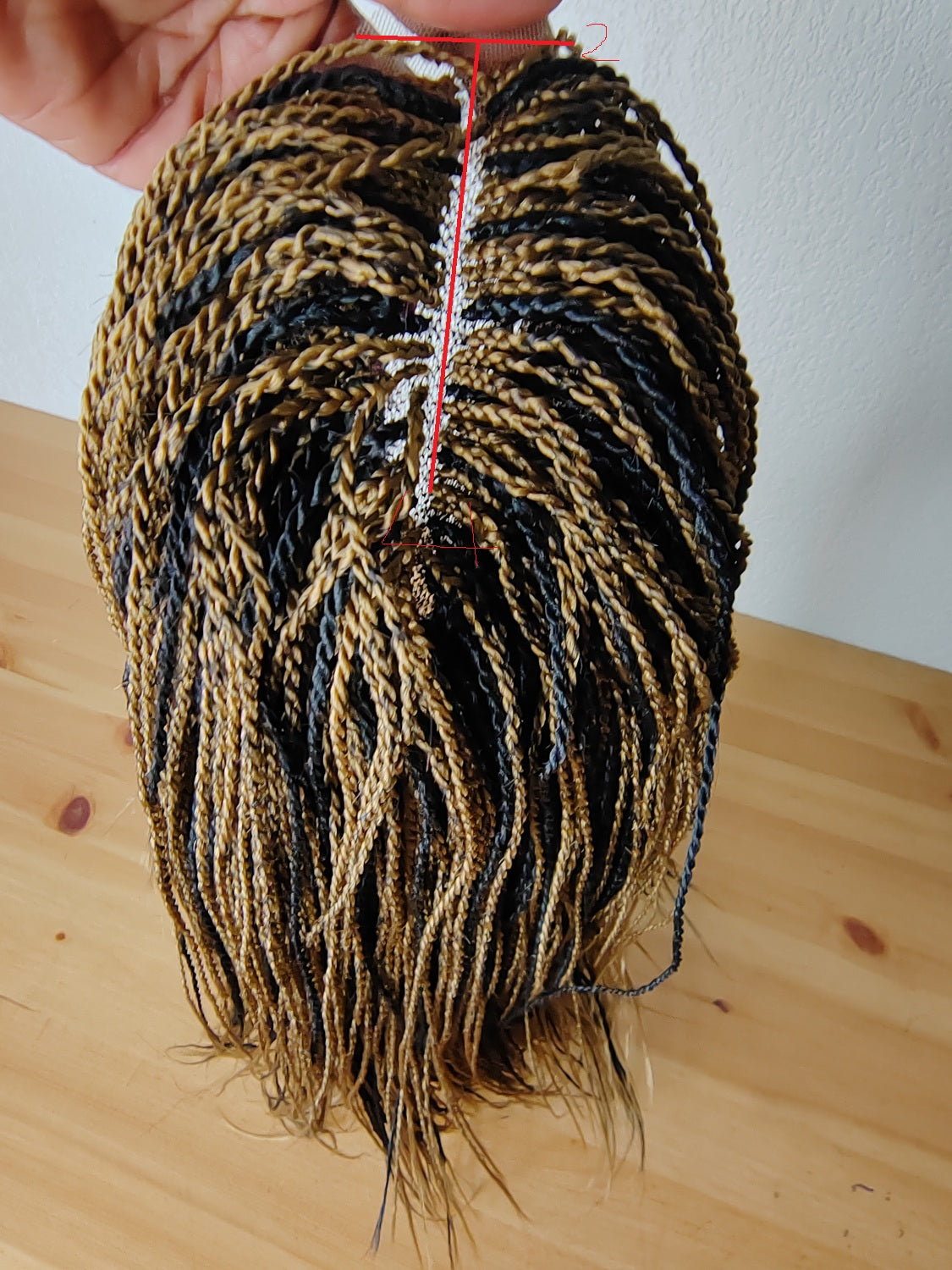 Braids Africaine avec 4x4 Closur Couleur 1P27 Tresse Libré courte