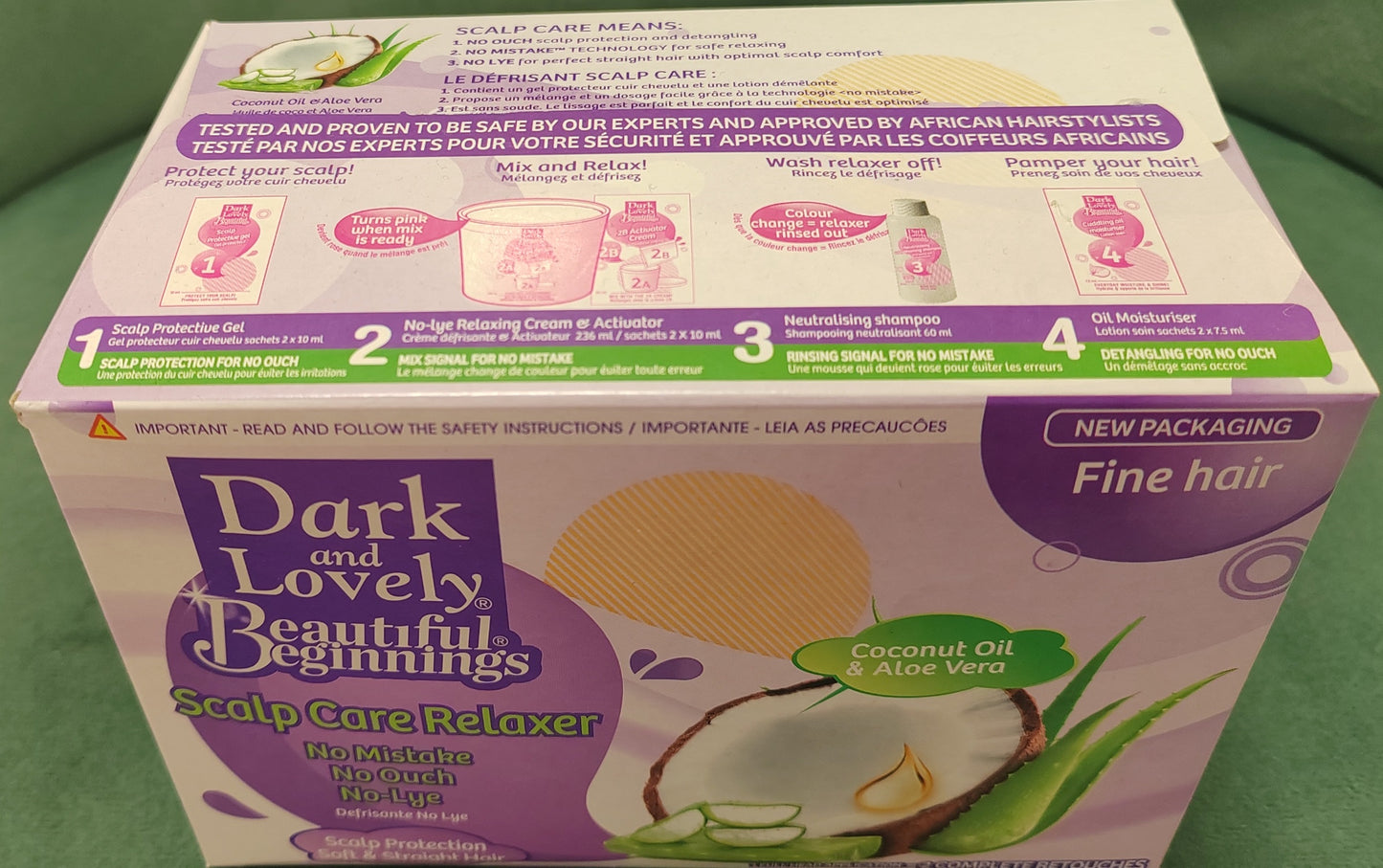 Dark & Lovely Beautiful Beginnings with Coconut & Aloe Scalp Care Relaxer (Fine Hair)