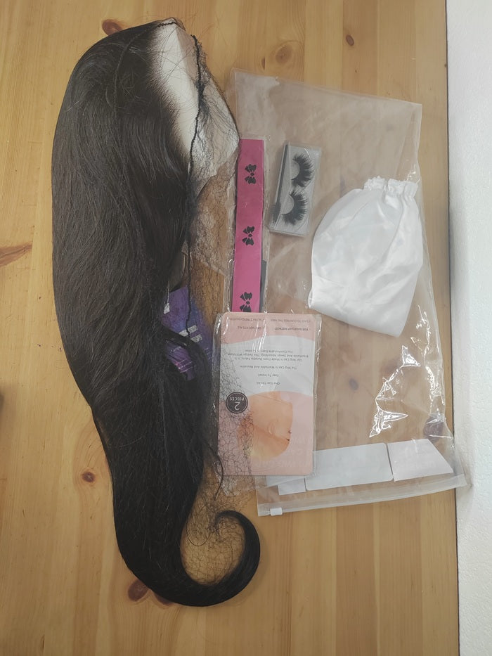 Perruque Cheveux Humains, Perruque Femme, Natural Hair Wig Straight hair 13x4 Frontal